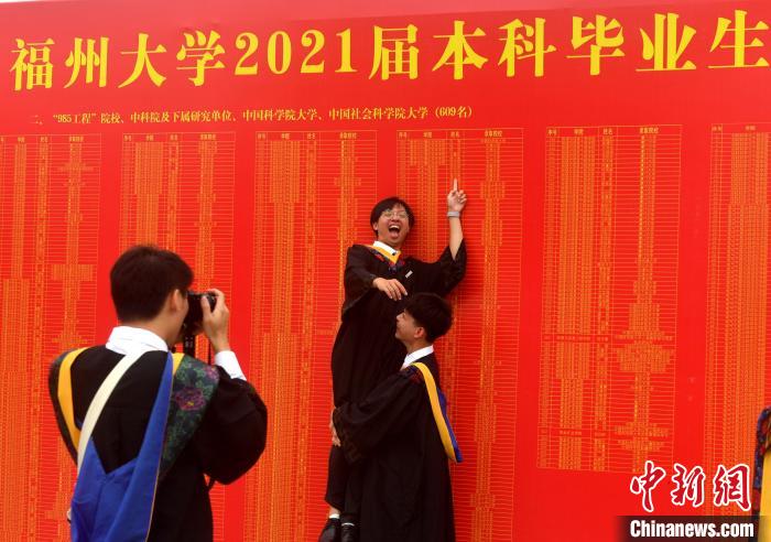 图为毕业生合影留念。 吕明 摄